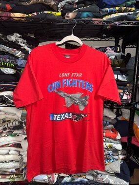 Vintage 80s Lone Star Gun Fighters Jet Shirt Size Xl